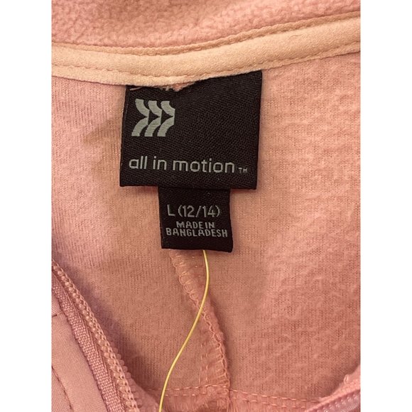 All in motion girls sweatshirt long sleeve light pink size 14-16 - Picture 4 of 11